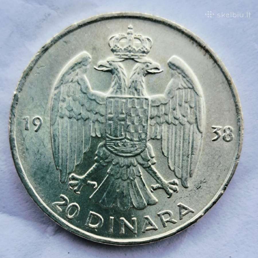1938 Jugoslavija 20 dinarų - nuotraukos Nr. 2