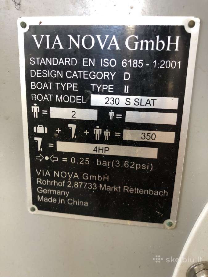 Parduodama valtis Viamare Sportboot 230 - nuotraukos Nr. 2