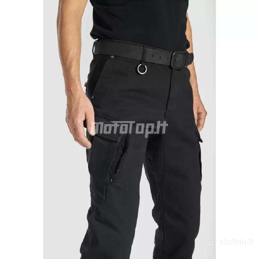 Džinsai Pando Moto Mark Black Aa – Vyrams Su Cord - nuotraukos Nr. 3