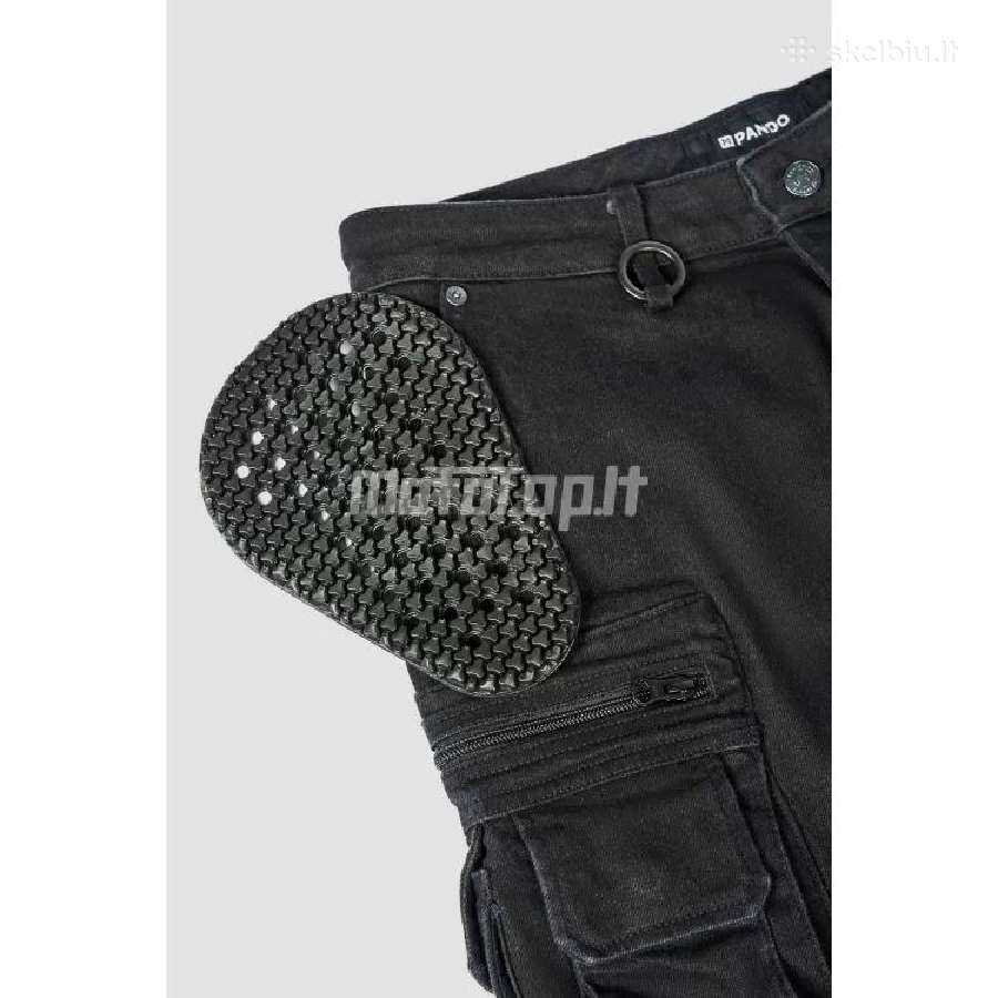 Džinsai Pando Moto Mark Black Aa – Vyrams Su Cord - nuotraukos Nr. 6