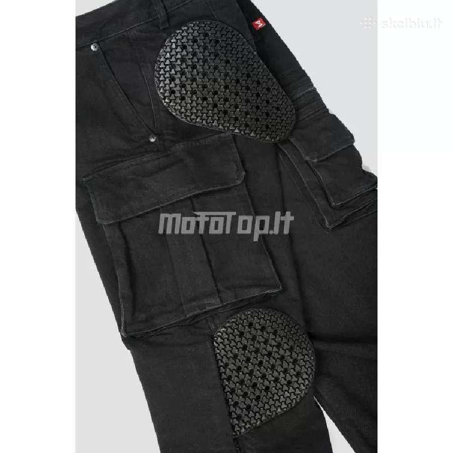 Džinsai Pando Moto Mark Black Aa – Vyrams Su Cord - nuotraukos Nr. 8