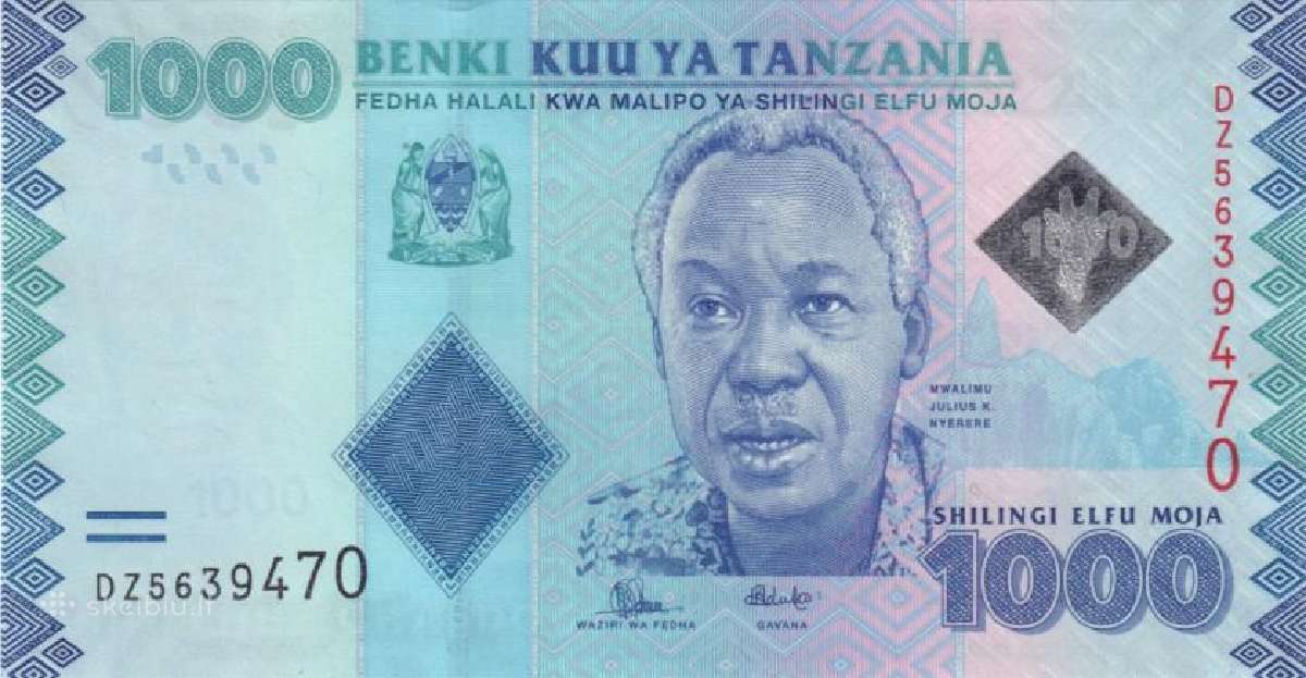 Tanzania 1000 shillings 2015. Unc. P - nuotraukos Nr. 2