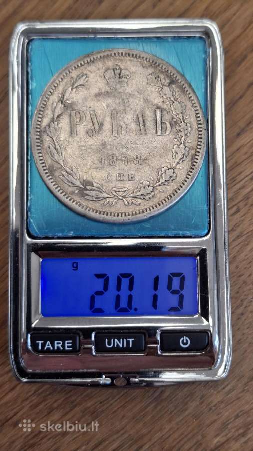 Moneta rubl 1878 Rouble - Alexander II - nuotraukos Nr. 12