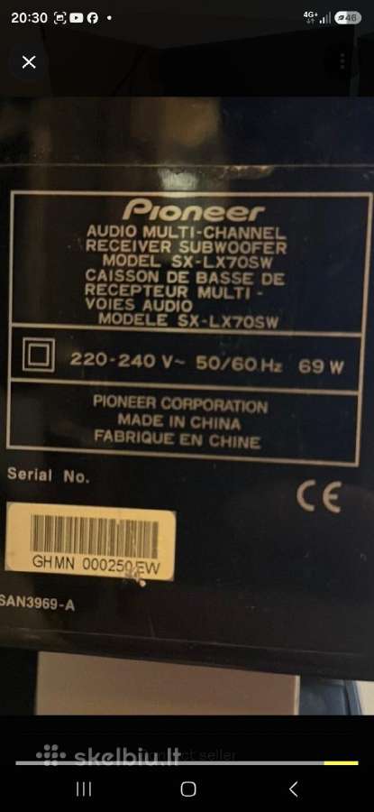 Pioneer žemadažnė kolonėlė, jbl subwoofer - nuotraukos Nr. 6