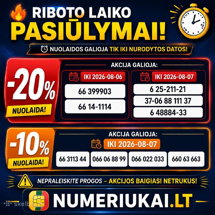 Gražūs telefono numeriai – 10.000 Nr, pigūs planai - nuotraukos Nr. 3