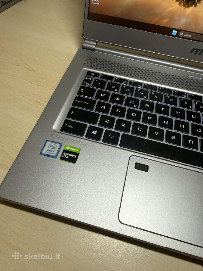 Msi Creator P65 /16 GB RAM/i7/gtx 1660ti/512 SSD - nuotraukos Nr. 5