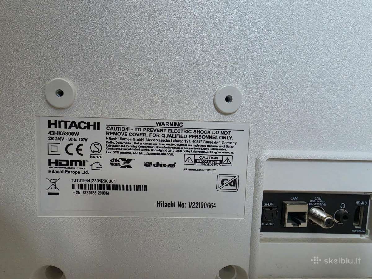 Televizorius Hitachi - nuotraukos Nr. 5