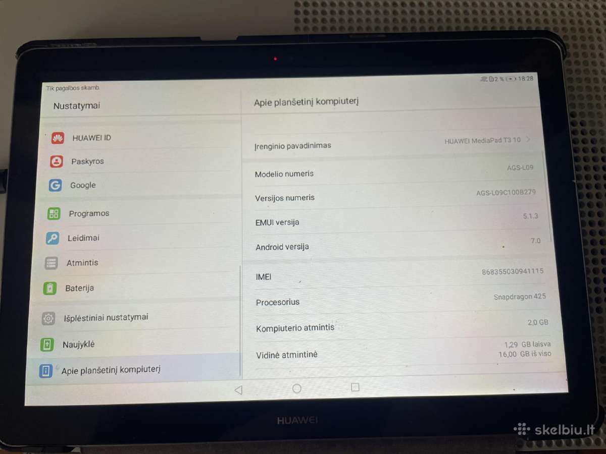 Huawei Mediapad T3 - nuotraukos Nr. 4