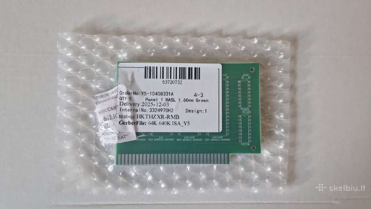 Parduodu Homebrew 8088 ir Trident Tvga 9000 Pcb - nuotraukos Nr. 5