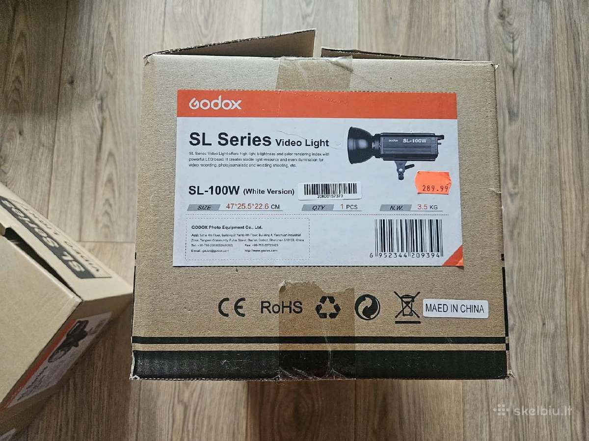 Beveik nenaudota Godox Sl100w LED filmavimo lempa - nuotraukos Nr. 2