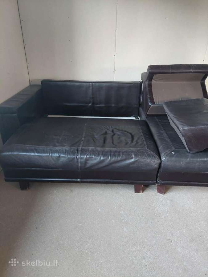 Odinė sofa lova - nuotraukos Nr. 2