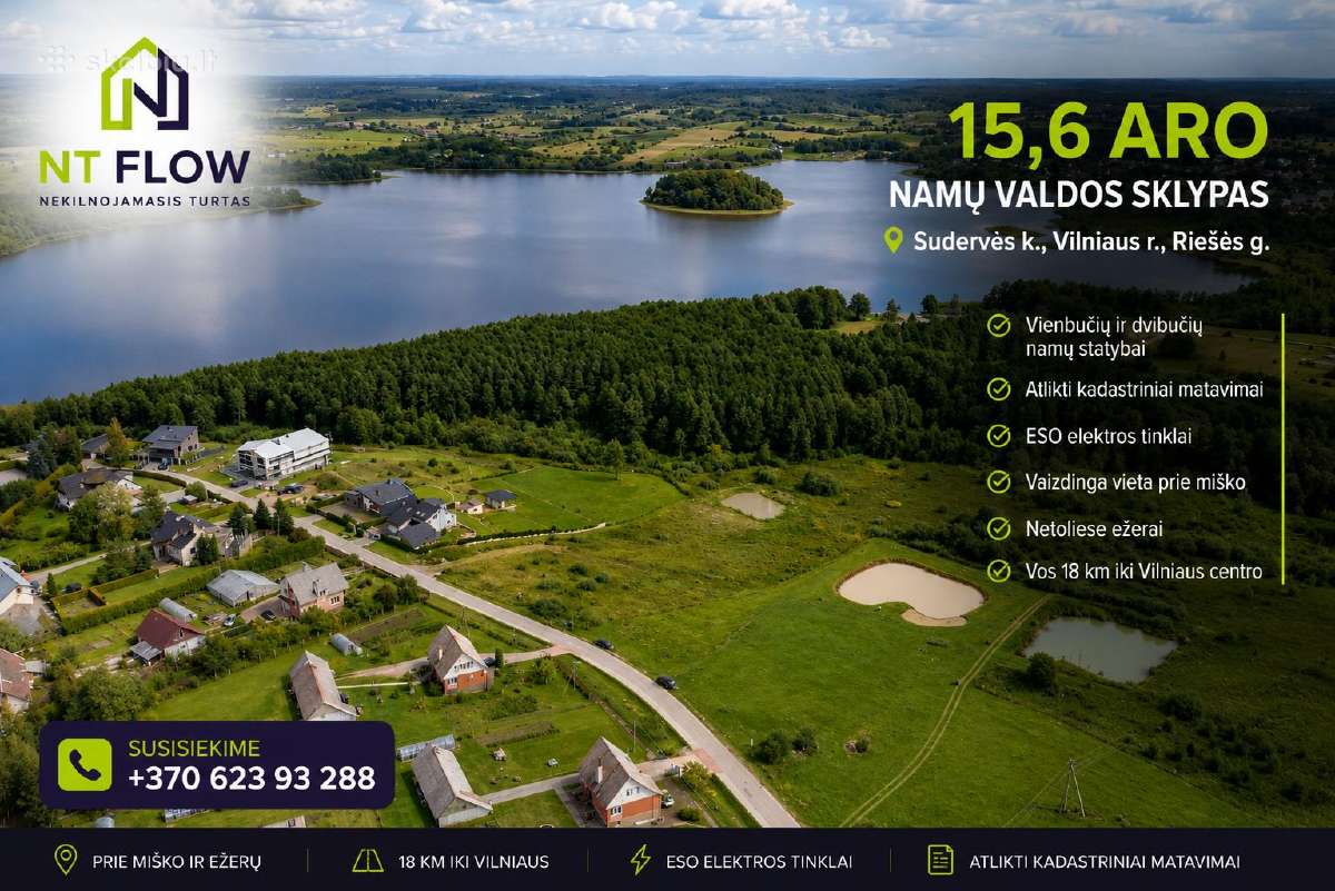 15,6 a n.v. sklypas Sudervėje prie Riešės ežero - nuotraukos Nr. 14