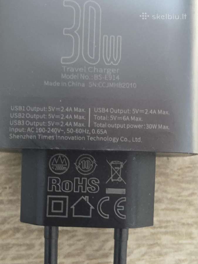 Tinklo įkroviklis „Baseus 30w Travel Charger“ (4x - nuotraukos Nr. 3