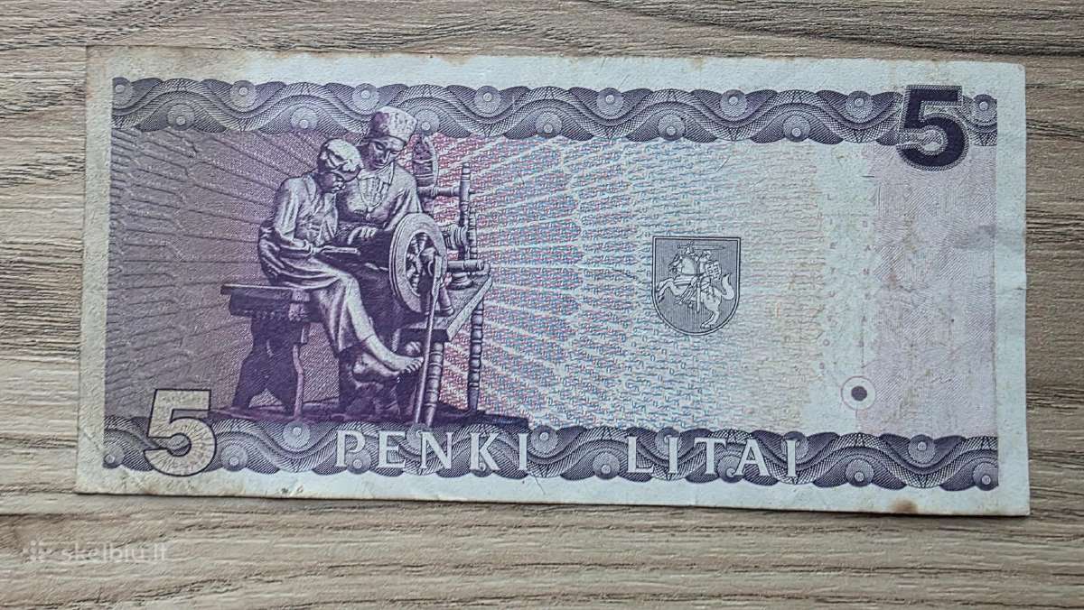 1993 metų 5 litai Jablonskis - nuotraukos Nr. 2