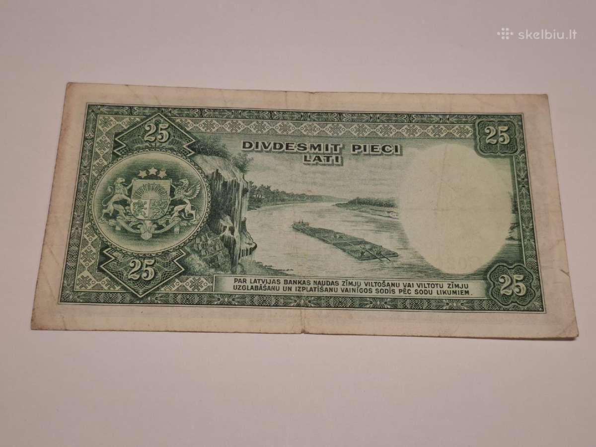 25 latai 1938m.banknotas - nuotraukos Nr. 2
