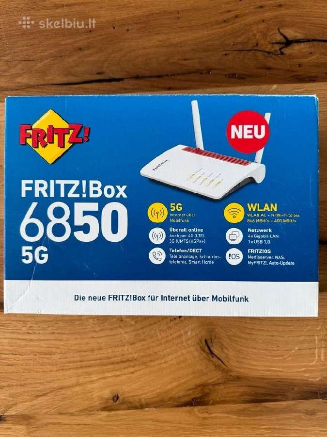 Fritz!box 6850 5G mit 4 Antennen - nuotraukos Nr. 2
