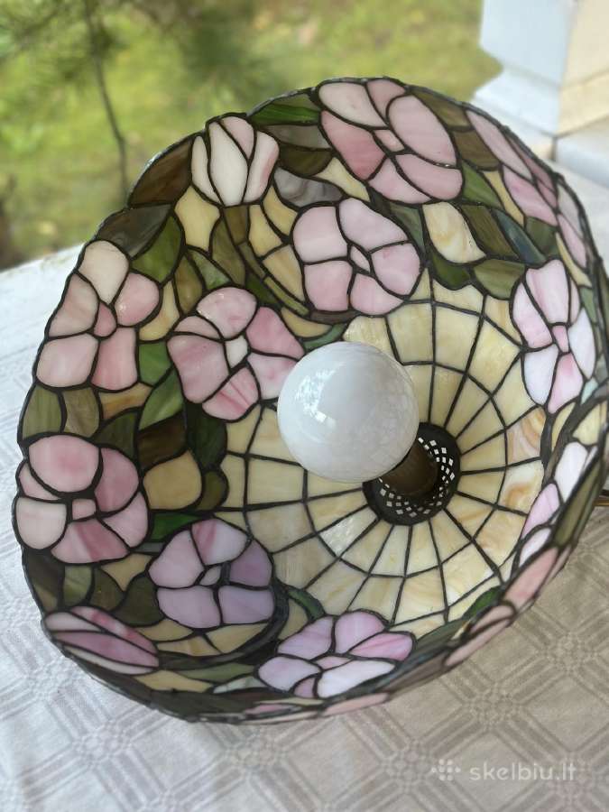 Tiffany stiliaus vitražinis pakabinamas šviestuvas - nuotraukos Nr. 4