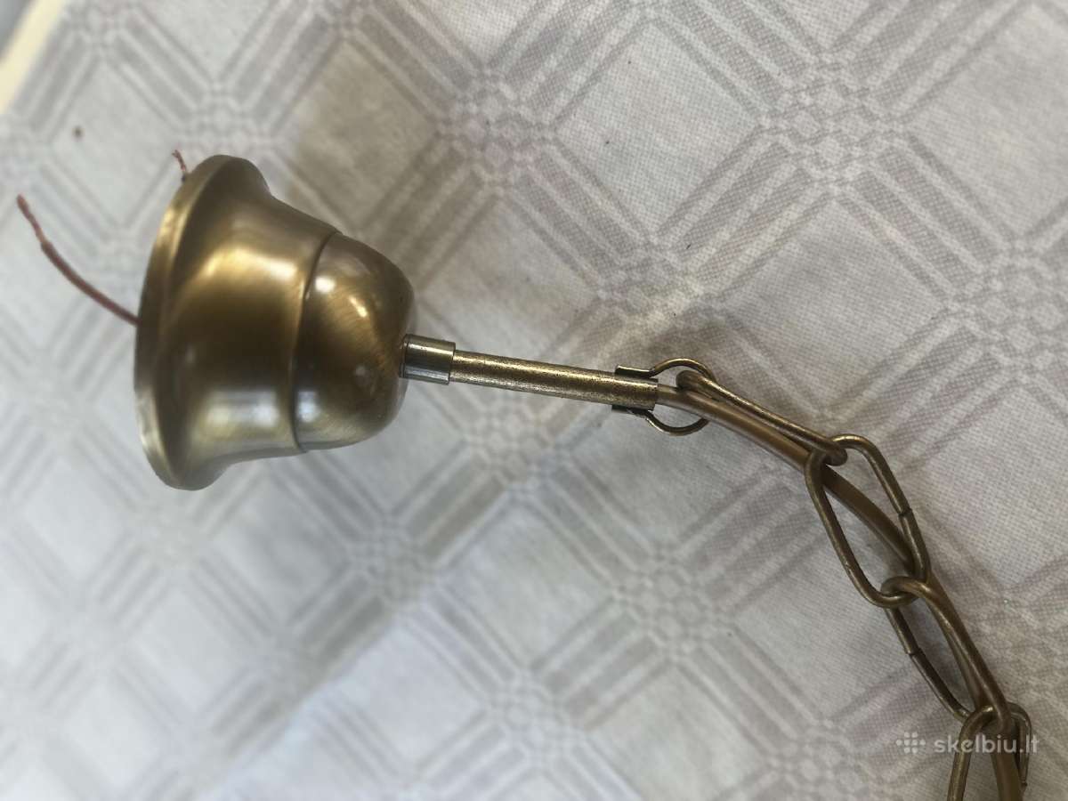 Tiffany stiliaus vitražinis pakabinamas šviestuvas - nuotraukos Nr. 6
