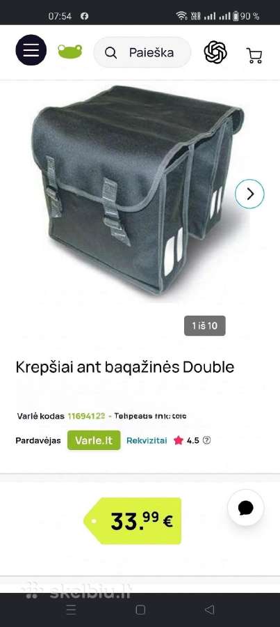 Naują krepšį 24l 2x12l bagažinei gale/prieky - nuotraukos Nr. 2