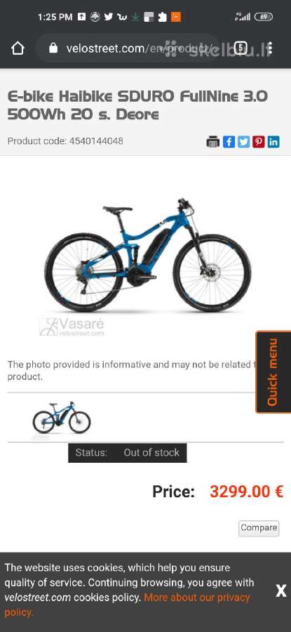 Dviratis Haibike Sduro Fullnine 3.0 - nuotraukos Nr. 8