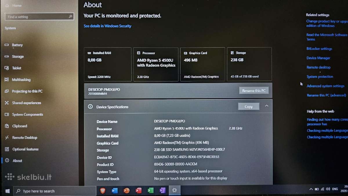 Lenovo Thinkpad E15 Gen2 - nuotraukos Nr. 5