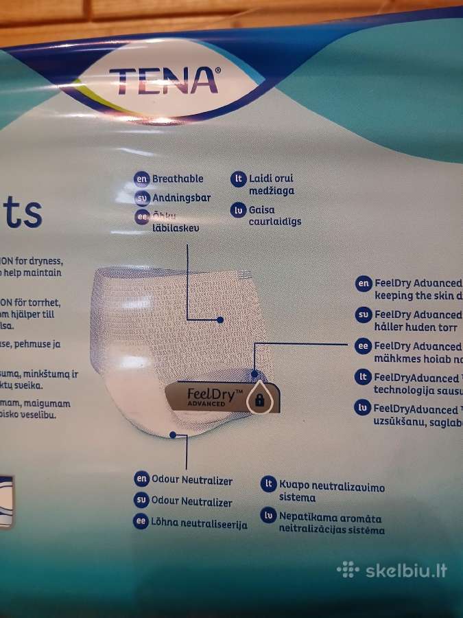 Tena Proskin Extra kelnaitės-sauskelnės M, L dydis - nuotraukos Nr. 5