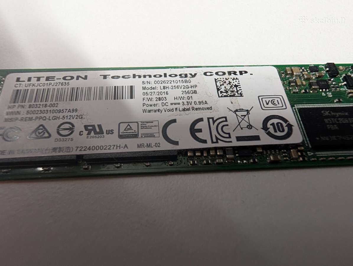 256gb m2 Sata SSD diskas - nuotraukos Nr. 2