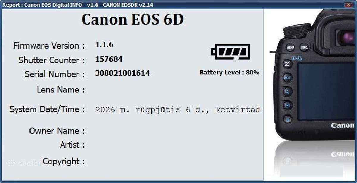 Canon 6d GPS versija + Ef 35mm f2.0 - nuotraukos Nr. 13