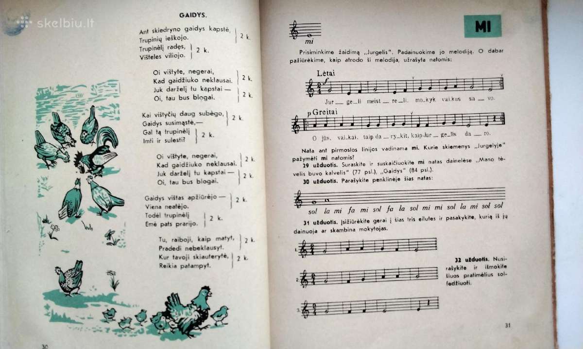 Muzika 3 klasei. 1965 m. leid. - nuotraukos Nr. 7