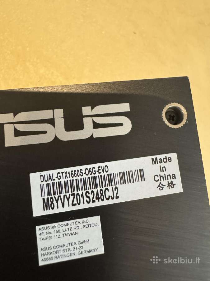 Asus Geforce Gtx 1660 Super Dual EVO Oc 6gb - nuotraukos Nr. 4
