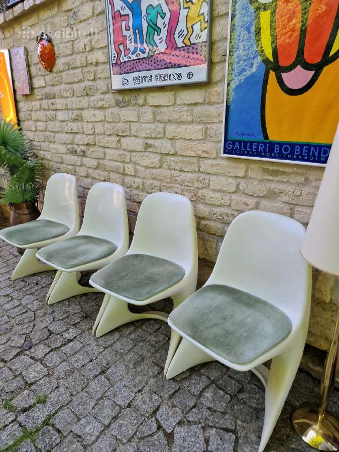 Vintažinės mid century Space Age autorinės kėdės - nuotraukos Nr. 3