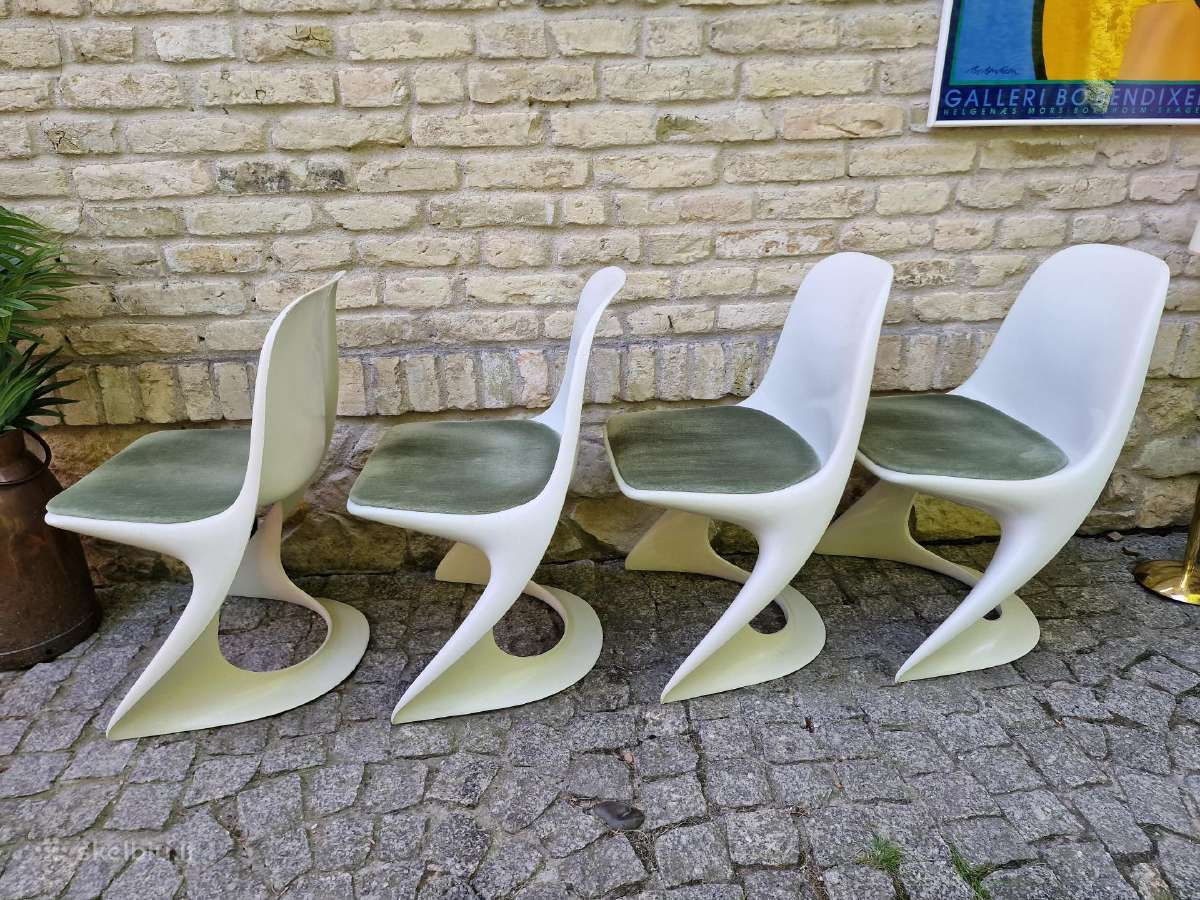 Vintažinės mid century Space Age autorinės kėdės - nuotraukos Nr. 9