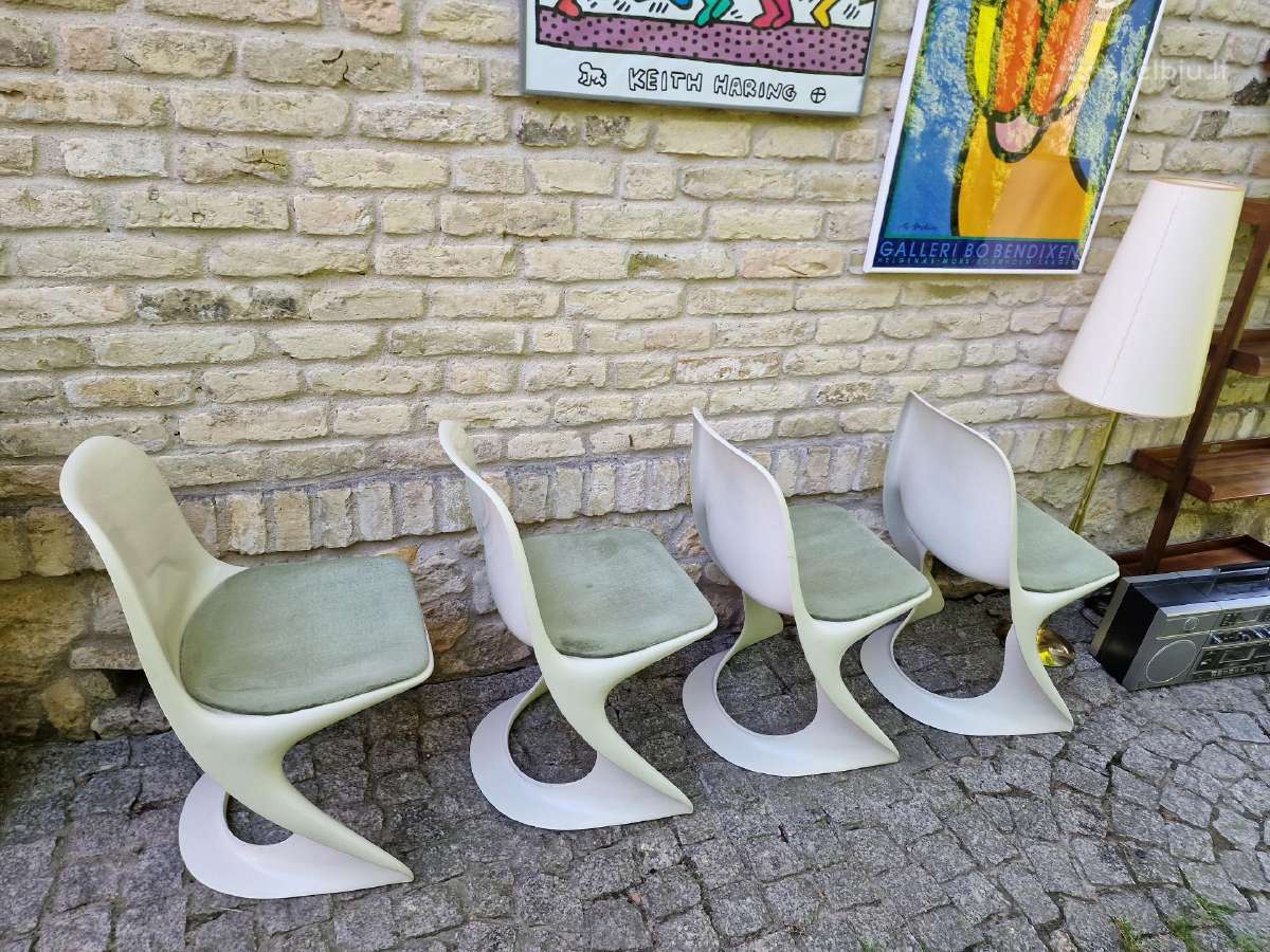 Vintažinės mid century Space Age autorinės kėdės - nuotraukos Nr. 10