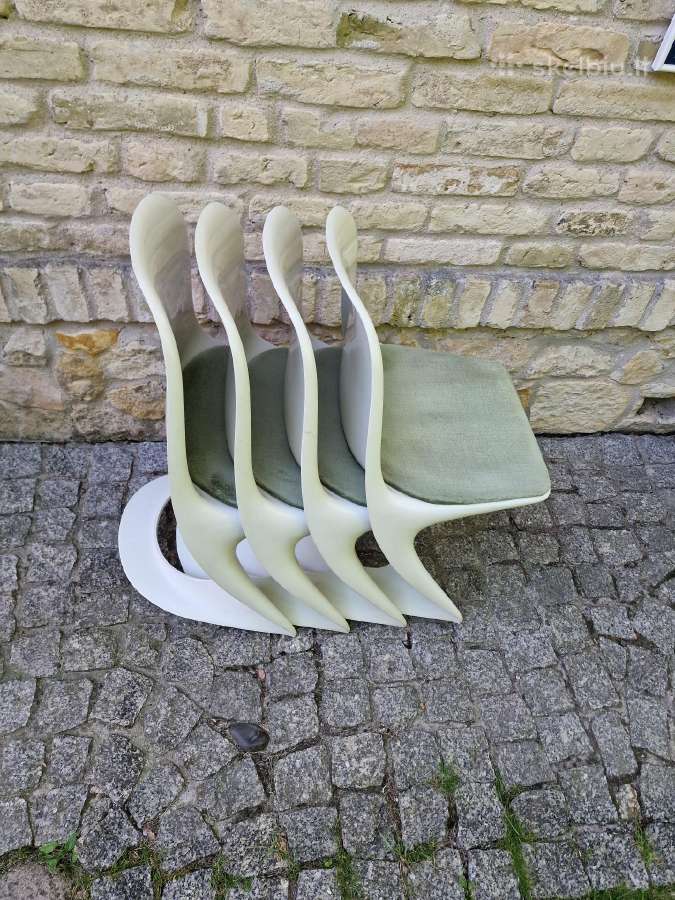 Vintažinės mid century Space Age autorinės kėdės - nuotraukos Nr. 37