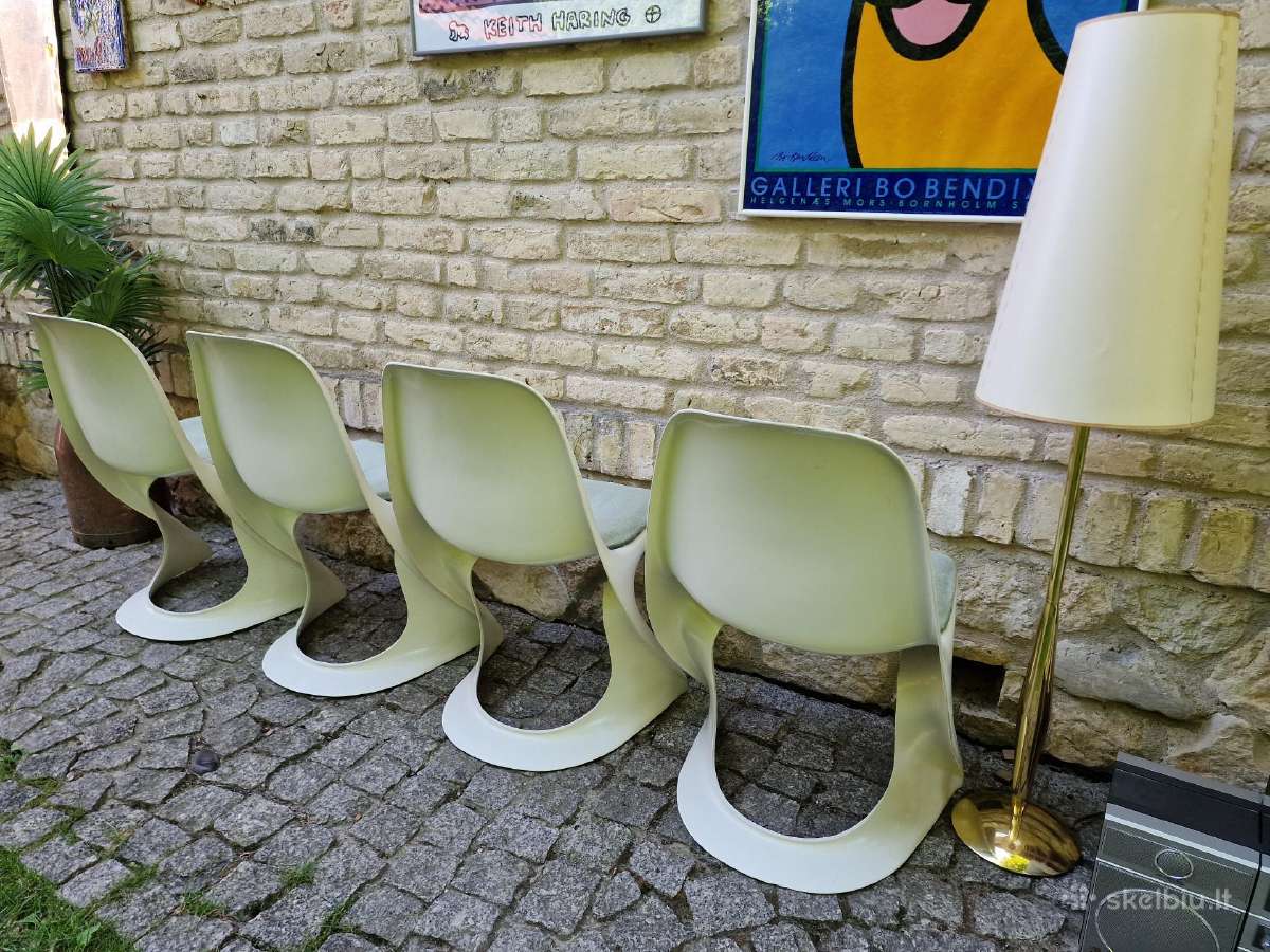 Vintažinės mid century Space Age autorinės kėdės - nuotraukos Nr. 38