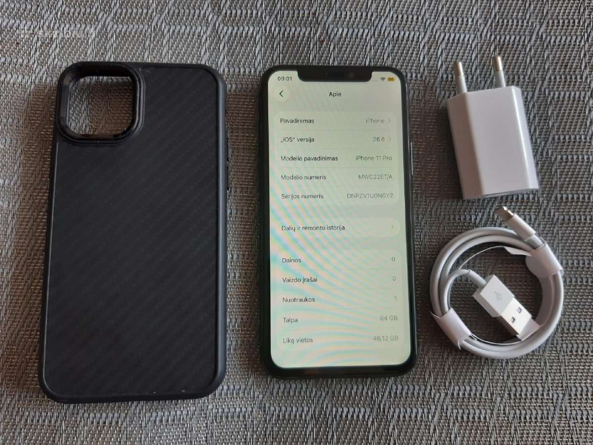iPhone 11 pro 100% baterija - nuotraukos Nr. 3