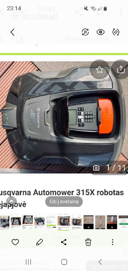 Husqvarna 315x vejos robotas - nuotraukos Nr. 2