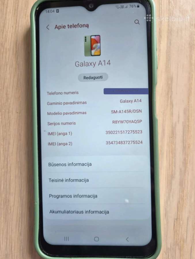 Samsung A14 - nuotraukos Nr. 2