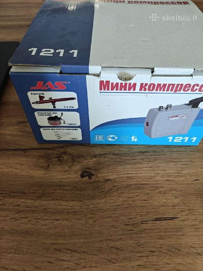 Mini kompresorius Jas 1211 su priedais - nuotraukos Nr. 2