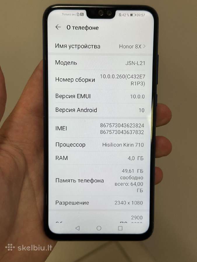 Honor 8x 64gb - nuotraukos Nr. 5