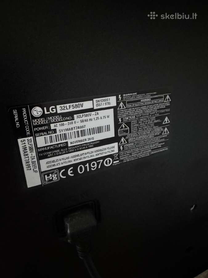 LG 32 Smart TV LED televizorius Full HD Wi-fi - nuotraukos Nr. 4