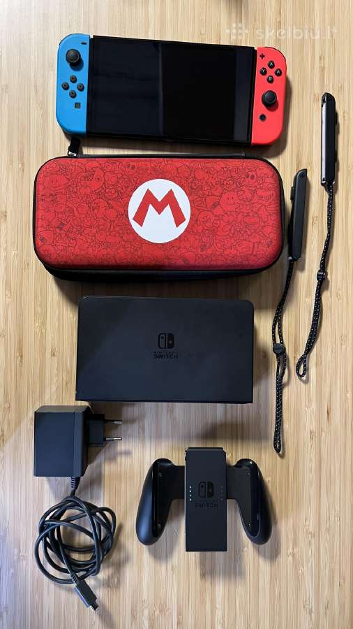 Nintendo Switch Oled 64gb + Sd128gb + Deklas - nuotraukos Nr. 4
