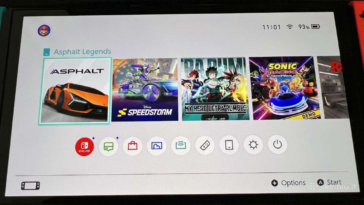 Nintendo Switch Oled 64gb + Sd128gb + Deklas - nuotraukos Nr. 5