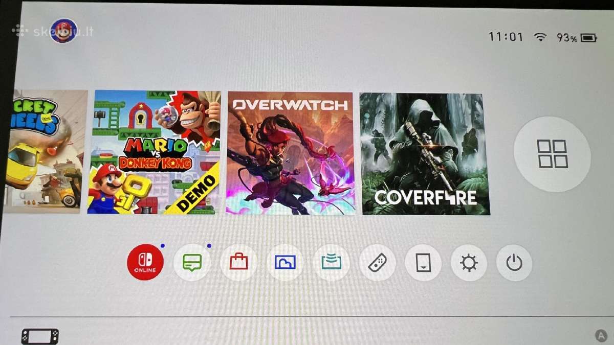 Nintendo Switch Oled 64gb + Sd128gb + Deklas - nuotraukos Nr. 7