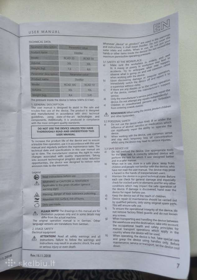 Nerūdijančio plieno vandens distiliatorius 10l - nuotraukos Nr. 12