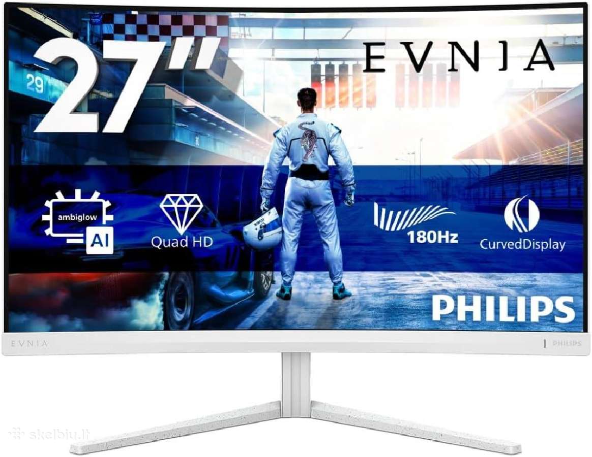 Philips Evnia 27" Qhd 180hz 0.5 M/s lenktas - nuotraukos Nr. 2