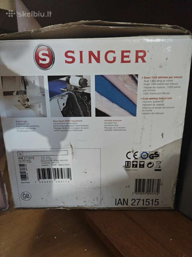 **Parduodamas Singer 14sh754 overlokas** - nuotraukos Nr. 5
