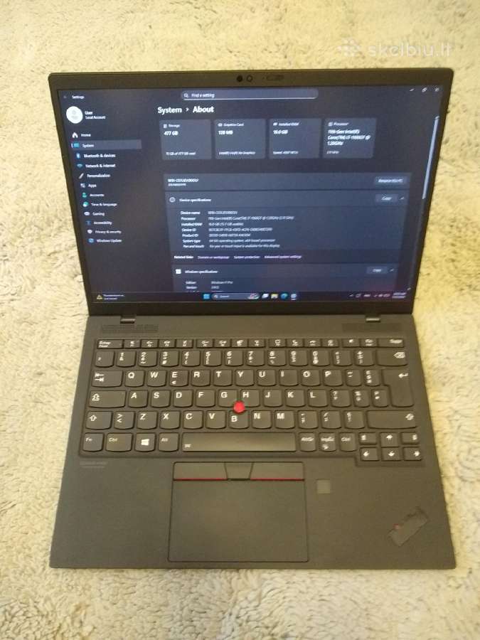 X1 Nano i7-1160/16/500/2k - nuotraukos Nr. 2