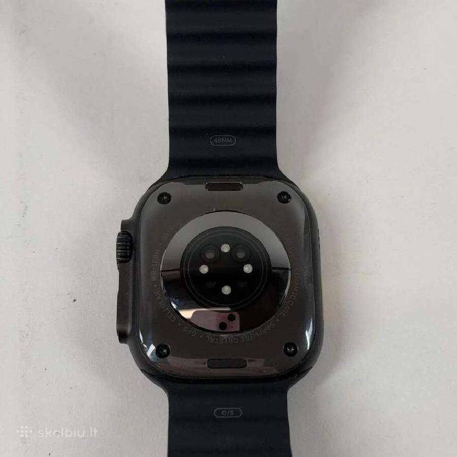 Apple Watch Ultra 3 49mm Black Titanium Black Spor - nuotraukos Nr. 4