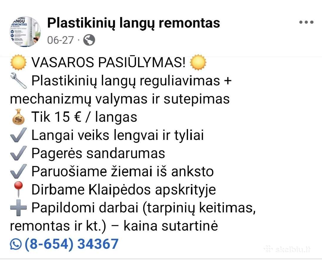 Plastikinių langų priežiūra - nuotraukos Nr. 2